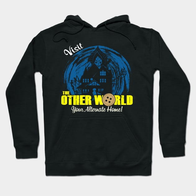 Visit The Otherworld Retro Vintage Horror Scary Movie Poster Hoodie by BoggsNicolas